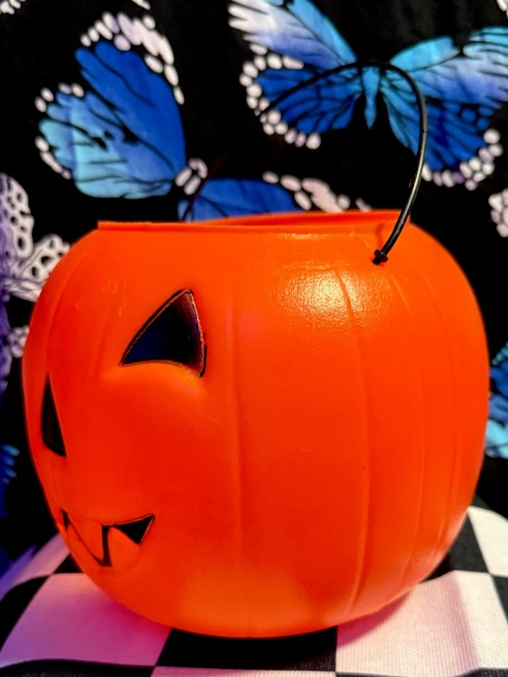 Vintage General Foam Orange Halloween Jack O Lantern Blow Mold